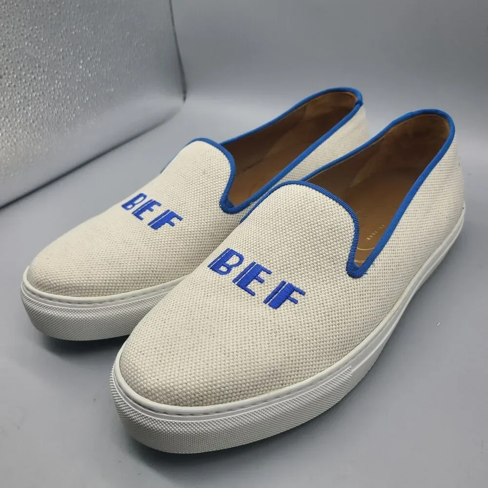 Stubbs & Wootton mens canvas Sneakers Loafers slip-on Shoes sz 10 EE NEW